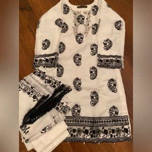 3-piece chiffon suit